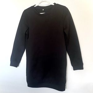 Fleece Long Sleeve Sweatshirt Mini Dress